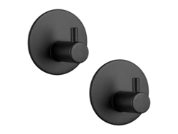 VVJIJILLY Celbon 2 Ganchos Autocolantes Cromados, Para Toalhas E Roupões, Sem Furos, Inox, Para Casa De Banho E Cozinha.