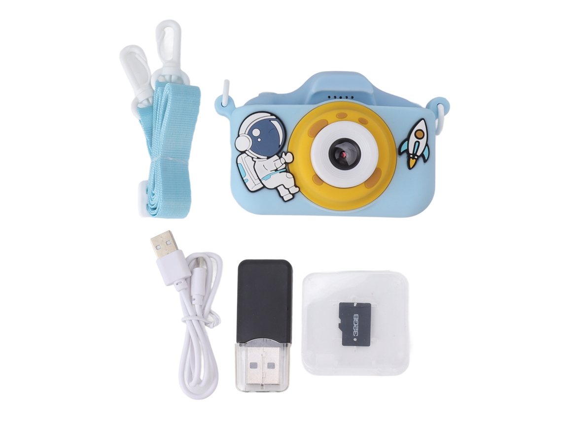 Cámara Infantil Hd 1080p De 20 Mp Con Pantalla Ips De 2 Pulgadas, Juegos Y Tarjeta De Memoria: Regalo De Cumpleaños Para Niños.