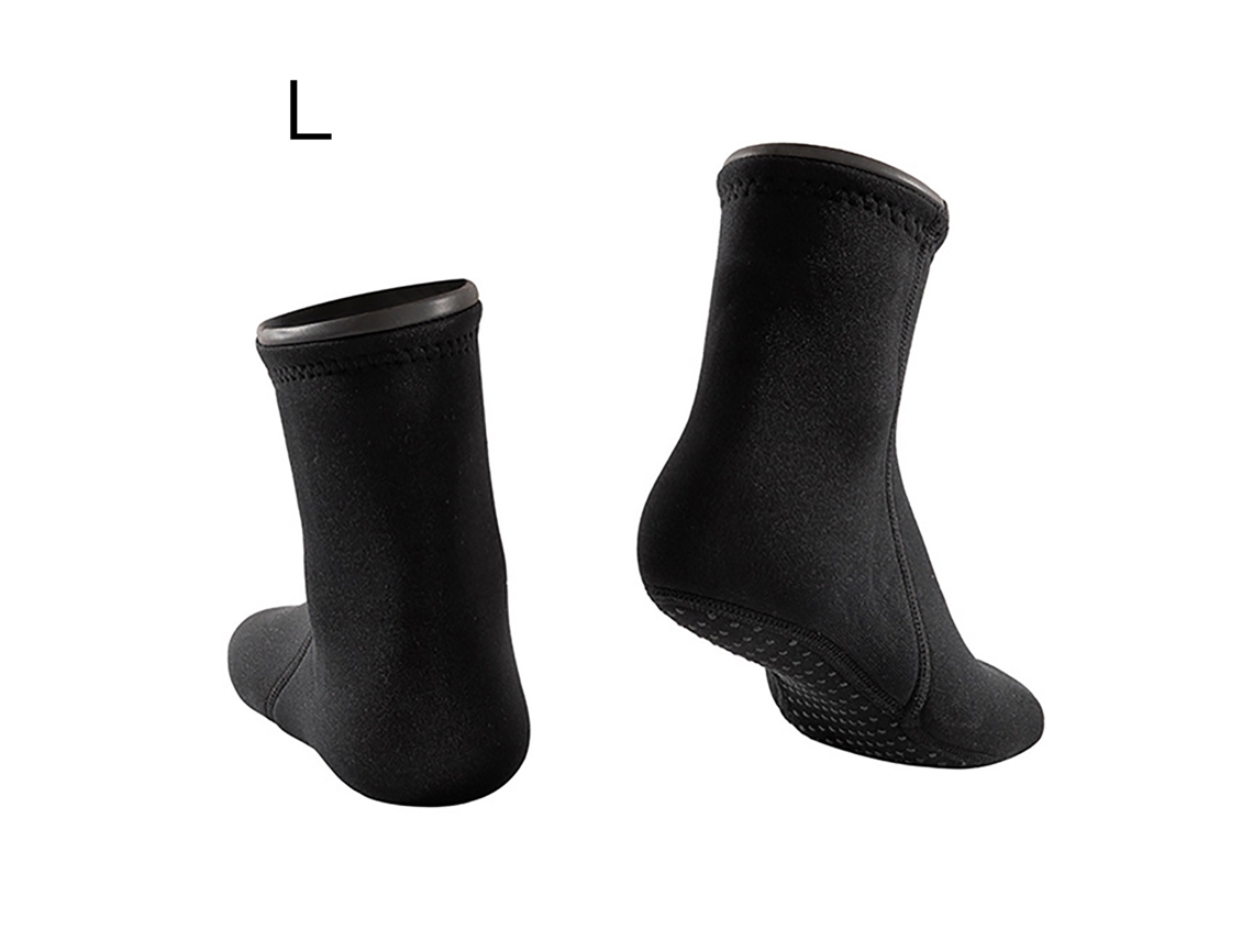 KOFIHETY Calcetines de Buceo 3 mm, Antideslizantes, Cálidos, Cortos para Playa, Negro L