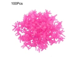 100 Clips De Plástico Para Tallos De Orquídeas, Para Soporte De Flores De Jardín, Crecimiento Vertical, Rosa-rojo, Transparente