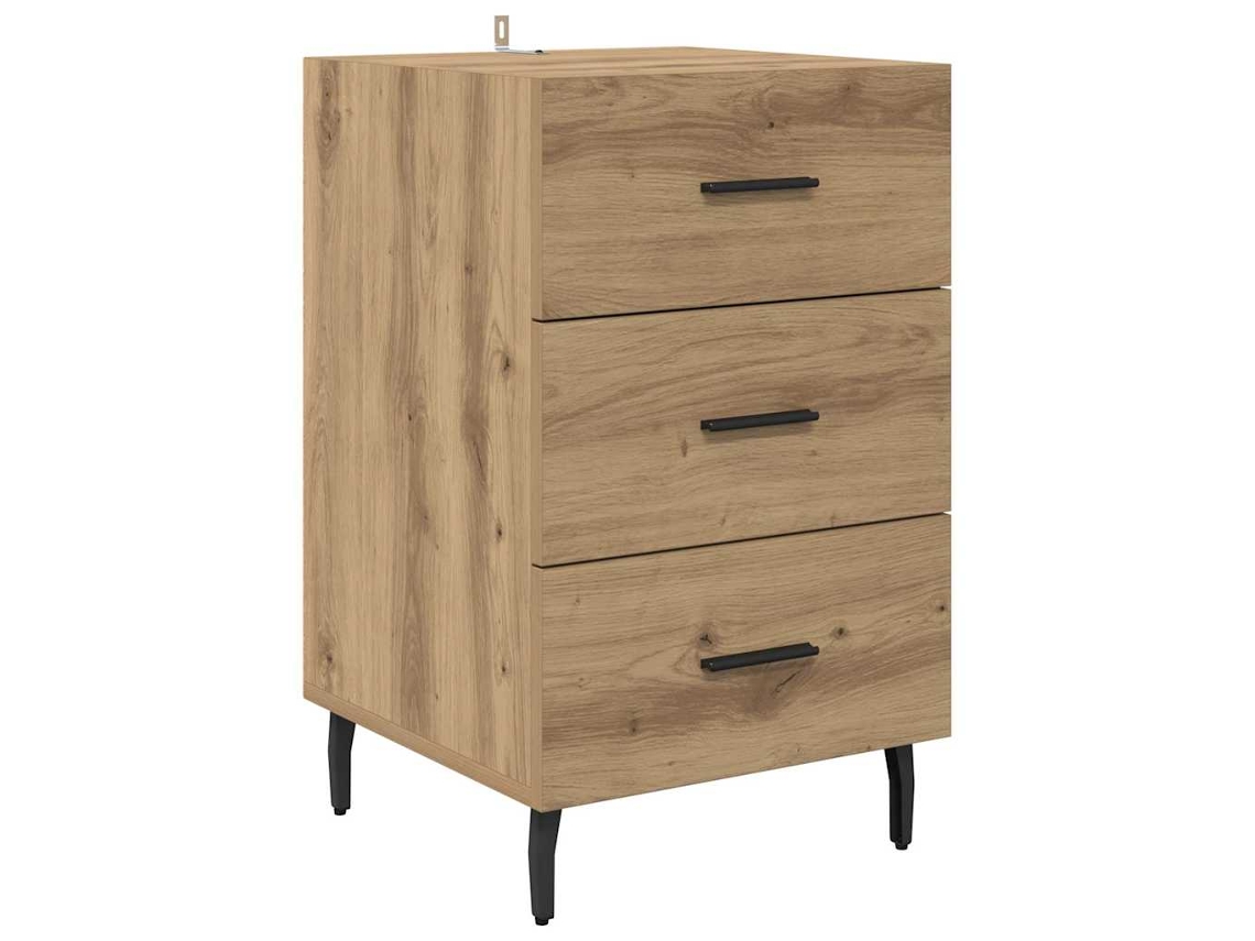 Mesilla de noche de roble artesanal 40x40x66 cm EXCLUSIVA MAISON