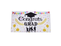 HYMNORA Banderín de Graduación Aprox 71x38 Pulgadas Tela Duradera de Poliéster Color No Aplasta 4 Ojales Banderín de Felicitación para Graduación