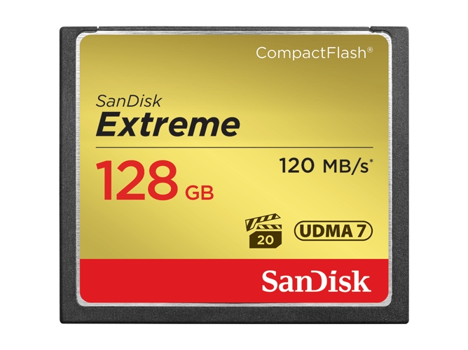 Tarjeta de memoria Compact Flash SANDISK Extreme 128GB 120MB/S