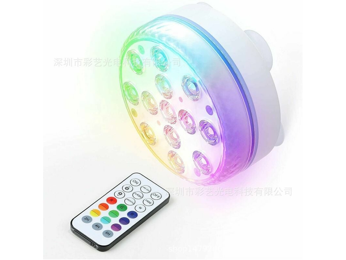 Luces LED subacuáticas para piscina, 13 LED superbrillantes con control remoto RF, ideales para espectáculos de luz roja, verde, azul y celeste.