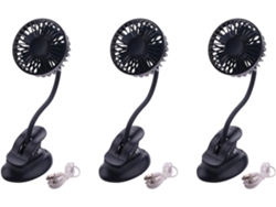 3x Mini Cochecito Portátil Con Clip Y 3 Ajustes De Velocidad, Silencioso.