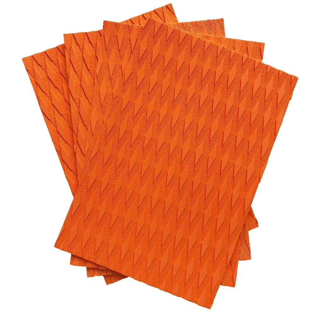 (juego De Cuatro Piezas Color Naranja) Alfombrillas Antideslizantes Para Tablas De Surf, Aptas Para Kayaks, De Espuma Eva Autoadhesiva.