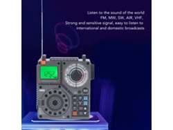 Radio multibanda (compatible con Bluetooth, alarma SOS)