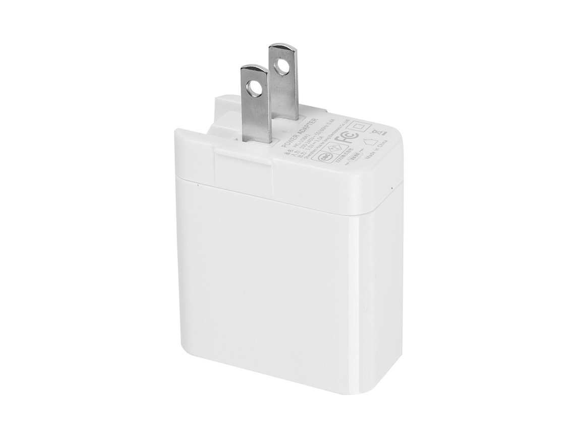 Cargador De Viaje De Doble Puerto Con Pantalla Digital 5v 3a Adaptador De Carga Blanco