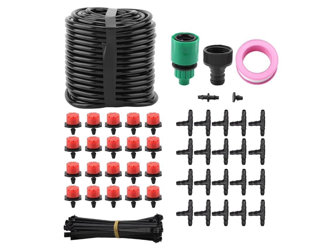 Sistema de riego automático por microgoteo para jardines, 20 m