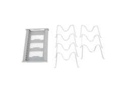 Organizador De Ollas Expandible Antideslizante Ajustable Para Tapar Ollas Y Sarténs En Cocina Gris