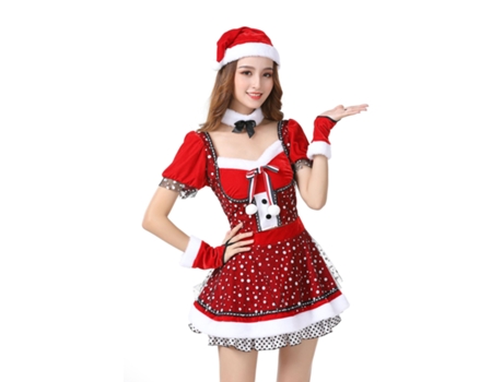 Conjunto de fiesta de cosplay de disfraces navideños adecuado para peso 80-120