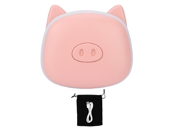 Aquecedor De Mãos Usb Elétrico Com Espelho De Maquiagem Iluminado E Design De Personagens Cartoon