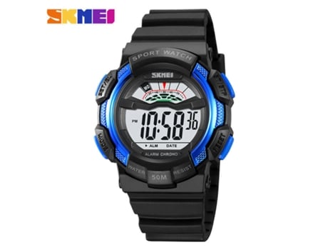 Relojes para niños Deportes al aire libre Relojes con luces LED eléctricas impermeables con máquina blanca azul negra luminosa LUUCOZK