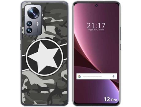 Carcasa para Xiaomi 12 Pro 5G TUMUNDOSMARTPHONE Dibujos Camuflaje 02 Multicolor