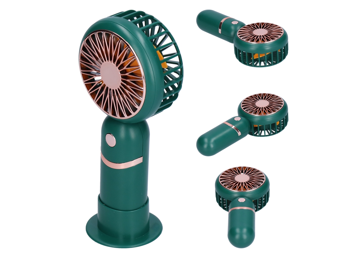Mini ventilador de mesa portátil USB, verde, verano