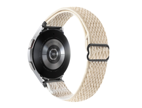 Correa de nailon bucle solo elástico para Samsung Galaxy Watch 4 40mm 44mm/Watch 4 Classic 42mm/Watch 5 40mm 44mm/Watch 5 Pro 45mm - albaricoque