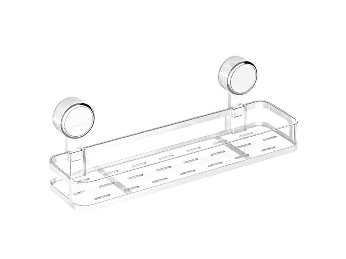 Estantería De Baño Con Ventosa De Vacío, Sin Necesidad De Taladrar, Blanca/30 Cm Gertiz