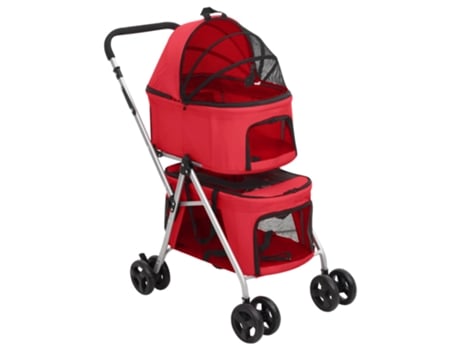 Carrito para Perros VIDAXL (83 x 48 x 97 cm - - Rojo)