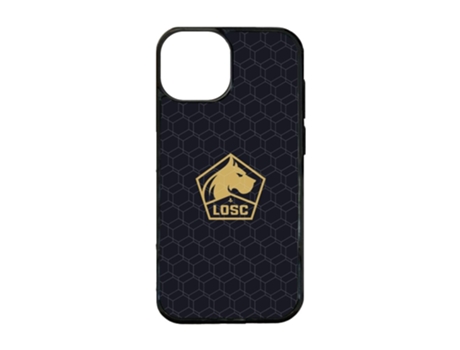 Funda Móvil Oficial Lille Fc para iPhone 15 PHONECASES3D Piel Sintética Negro