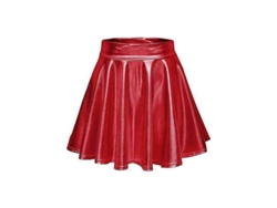 2026-falda Corta Plisada De Metalizado Brillo Alto Talle Estrecho Para Mujer Tallas S-xl