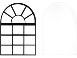 Decoración de pared estilo rústico para dormitorio, plástico negro, 2 piezas, fácil de instalar, añade encanto y personalidad - GOKOCO