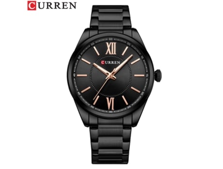 Relojes para hombre, reloj de pulsera, reloj de cuarzo analógico, reloj de negocios informal resistente al agua para hombre, carcasa negra, negro L...