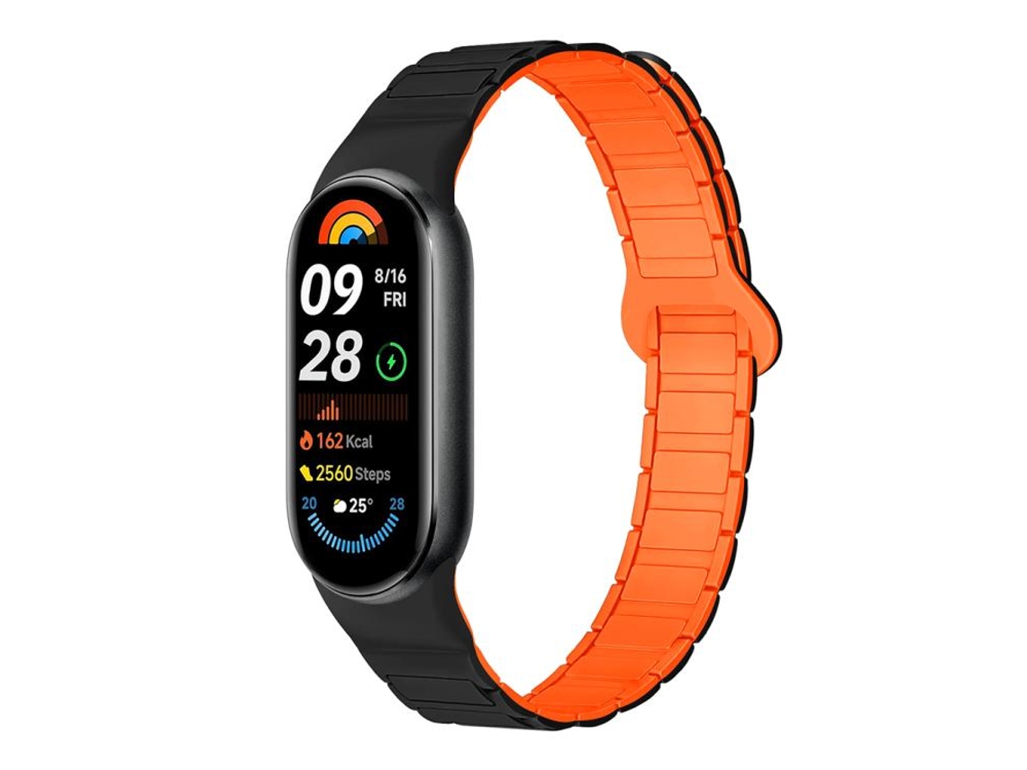 Pulsera para Xiaomi Smart Band 10/9/8 - Silicona magnética - Con tres esferas
