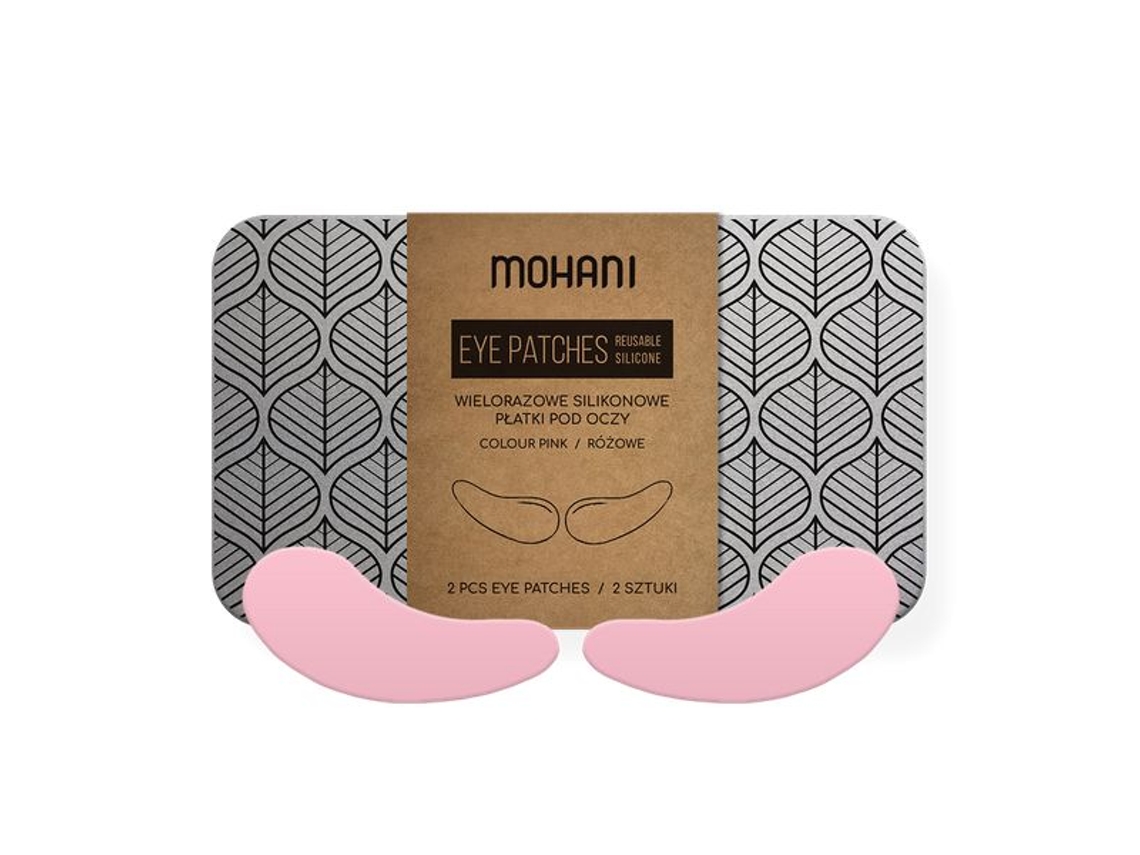 Parches de silicona reutilizables para los ojos, color rosa (juego de 2) Mohani