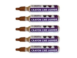 5 lápices de cera líquida para vela - Dorado GRAINE CRÉATIVE