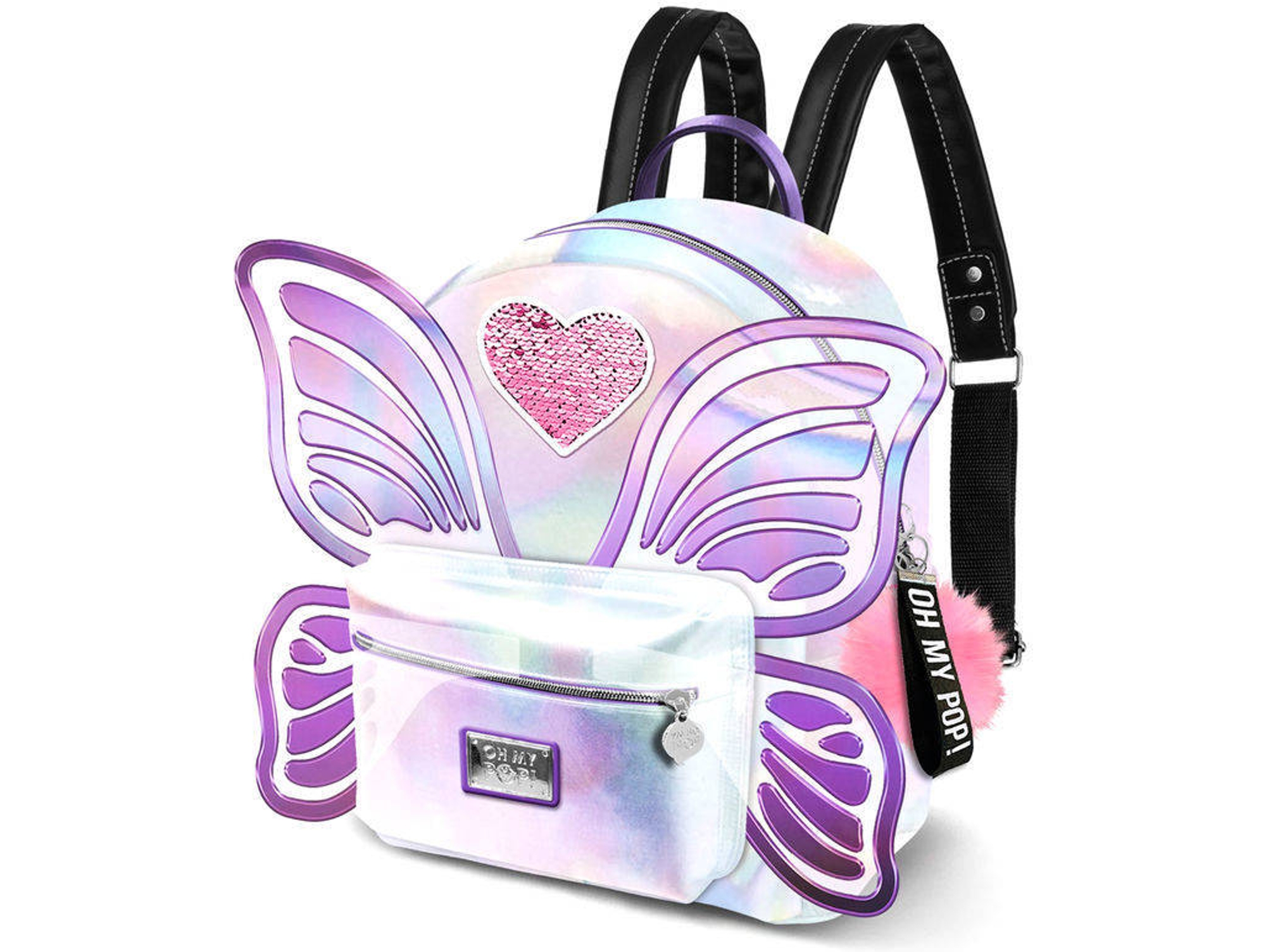 Mochila KARACTERMANIA Oh My Pop Wings (Plateado - 27x21x15cm - Poliéster)