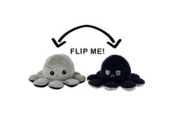 Peluche Reversible De Pulpo De 30/40 Cm Con Estampados En Ambos Lados Para Jugar Y Coleccionar.