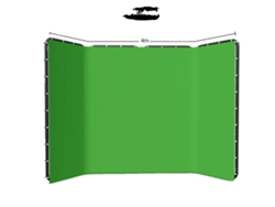 Fondo Chroma Key, tamaño 240 x 400 cm, tejido resistente a las arrugas, kit verde suelo