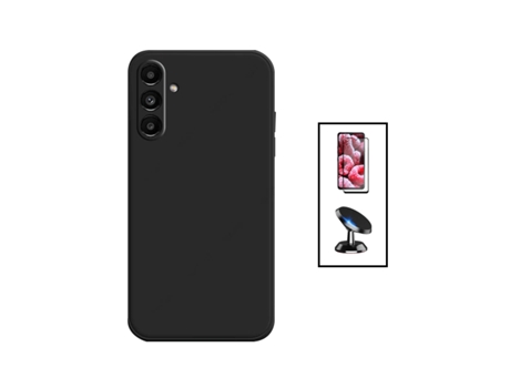 Kit De Película De Vidrio Templado De Cubierta Completa 5D + Estuche De Silicona Líquida + Soporte De Automóvil Magnético Para Samsung Galaxy A04s ...