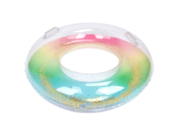 Anillo de natación inflable colorido para niños en la playa y la piscina