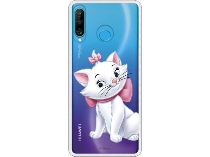 Carcasa Huawei P30 Lite DISNEY Aristogatos Marie Gris