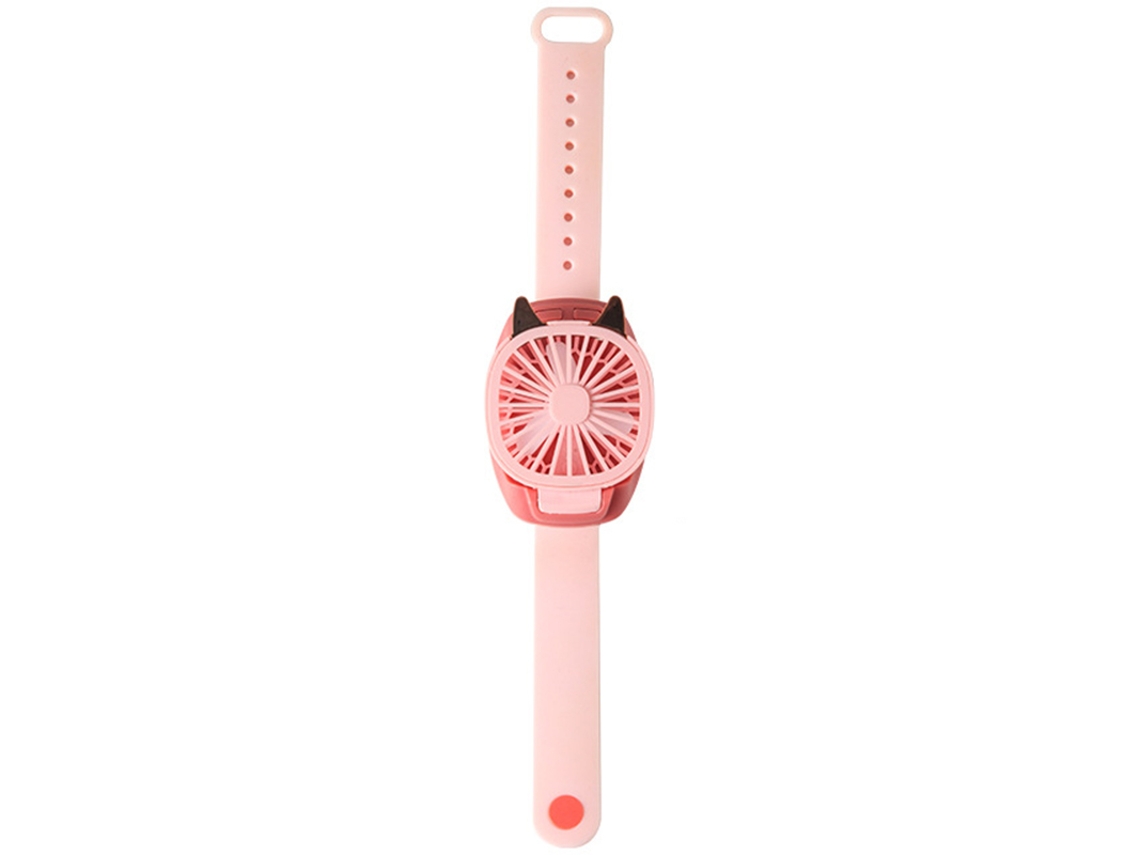 Ventilador Personal Eifson Con Pulsera, 3 Velocidades, Recargablerosa