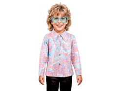 Camisa Disco Bling Psicodélico rosa para niño