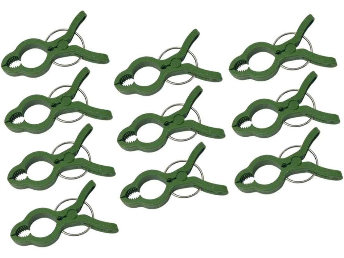 Inoomp 10 Pinzas De Fijación Para Plantas, Pinzas Para Plantas De Jardín Fabricadas En Plástico Duradero, Verdes,