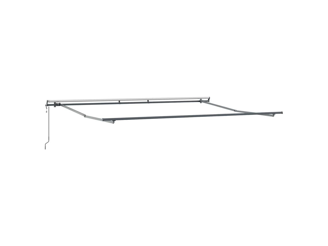 Maison Exclusive - Toldo Retráctil Amarillo Y Naranja 450 X 350 Cm Tela Y Aluminio