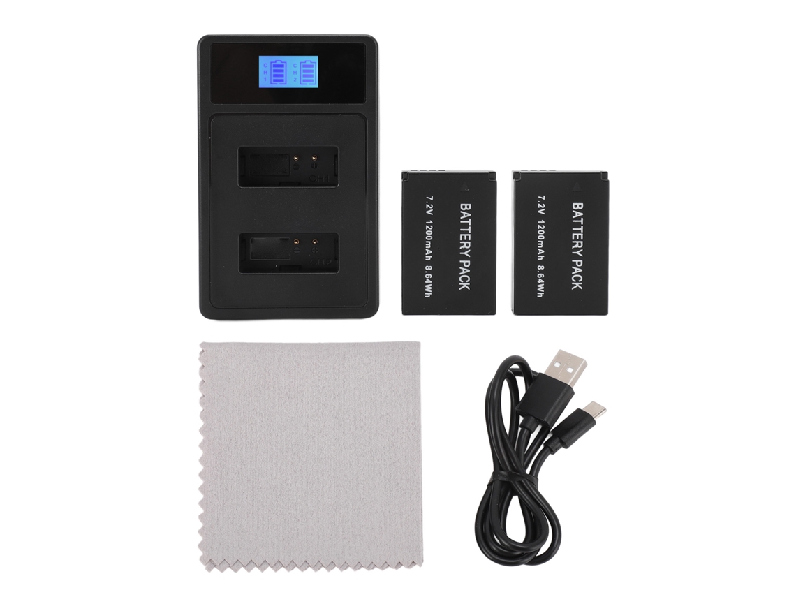 2 Baterías Lp E12 Para Cámara, 7.2v 1200mah, Reemplazo De Pantalla Lcd Led Para 100d M M2 M10 M50