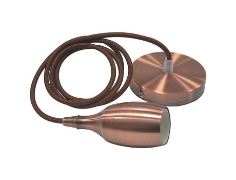 Suspensión de cable (1 m) Weber Cupper E27 IP20 MAX 60W HOROZ ELECTRIC