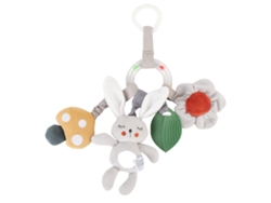 Conejo De Peluche Colgante Para Bebé Con Clip Para Cuna, Cochecito Y Para Viajes.