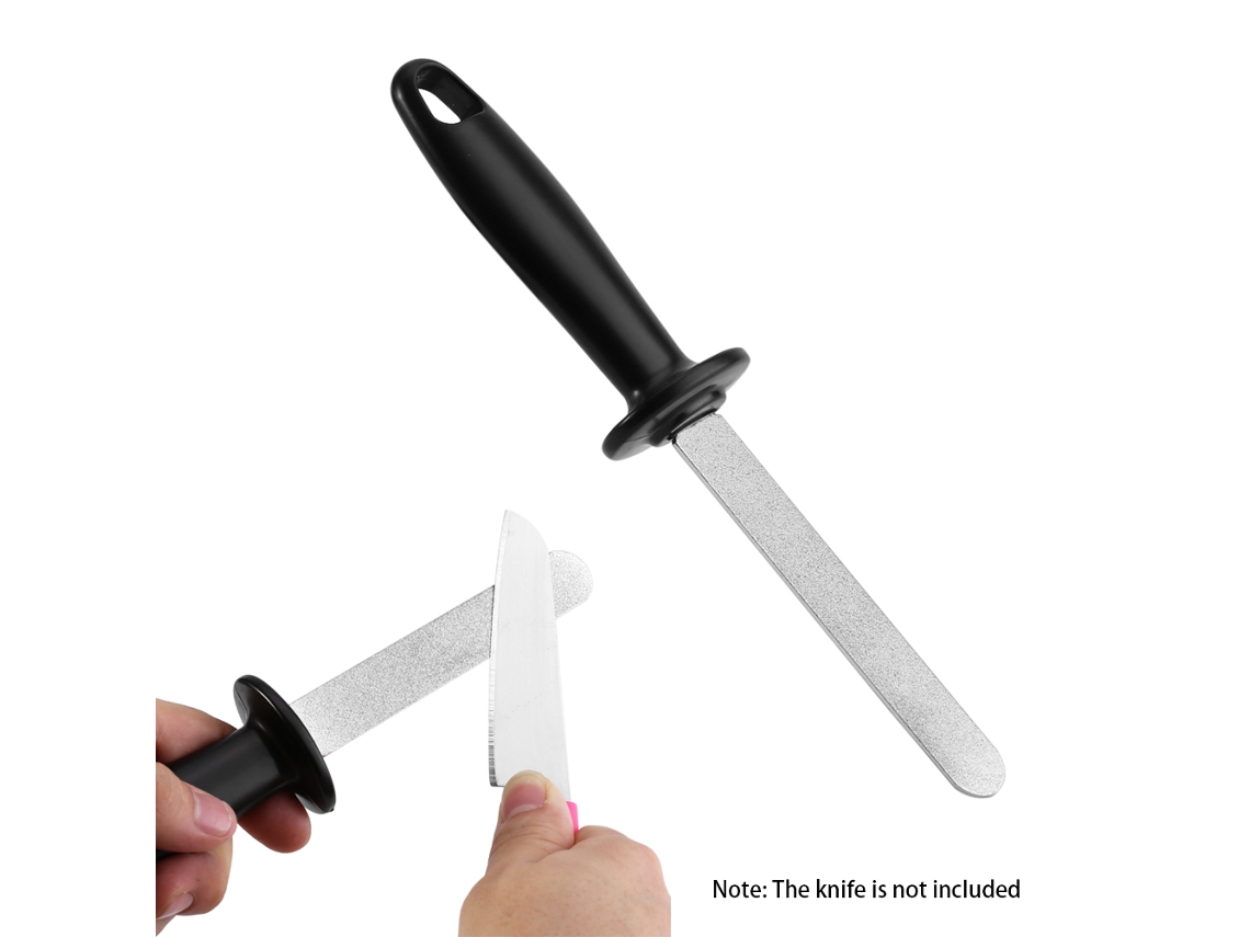 Afilador De Cuchillos De Cocina Dúplex Portátil Con Piedra De Afilar, Práctico Y Ligero, Diseño Antideslizante.