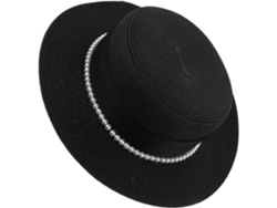 Sombrero De Paja Para Mujer, Estilo Fedora, De Ala Ancha Para Protección Solar.