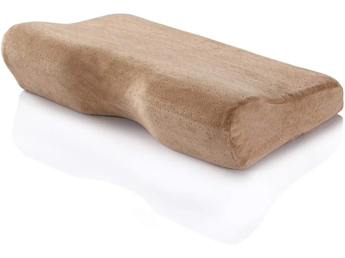 Travesseiro Cervical De Espuma Viscoelástica Eifson Para Pescoço E Ombros, Para Quem Dorme De Lado (marrom Claro)
