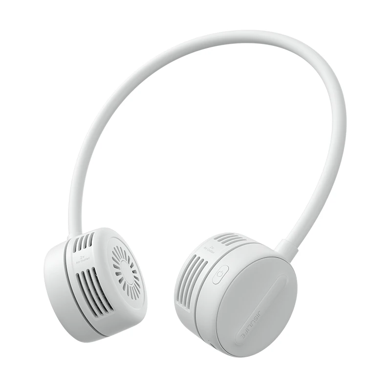 Ventilador De Cuello Portátil Usb (gris), Diseño Sin Aspas Ajustable 360°, Recargable Por Usb, Manguera Flexible.