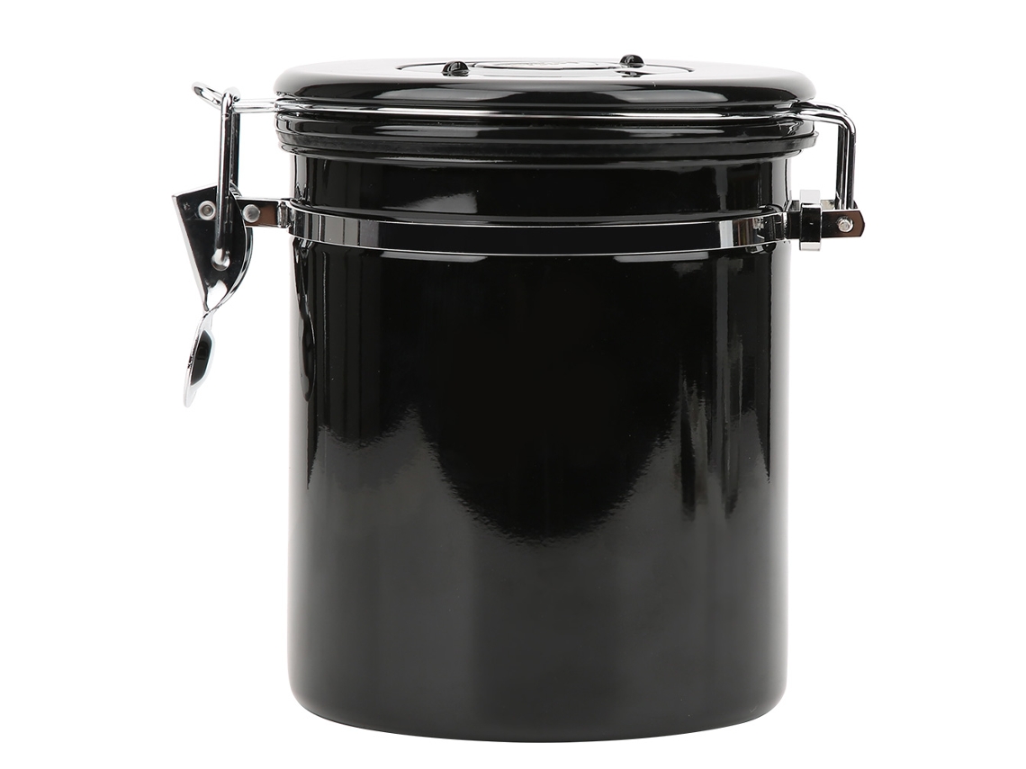 Tarro Hermético De Acero Inoxidable De 1,5 L Con Válvula Para Granos De Café, Té Y Almacenamiento.