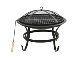 Brasero VIDAXL Negro Acero (56x56x49 cm)