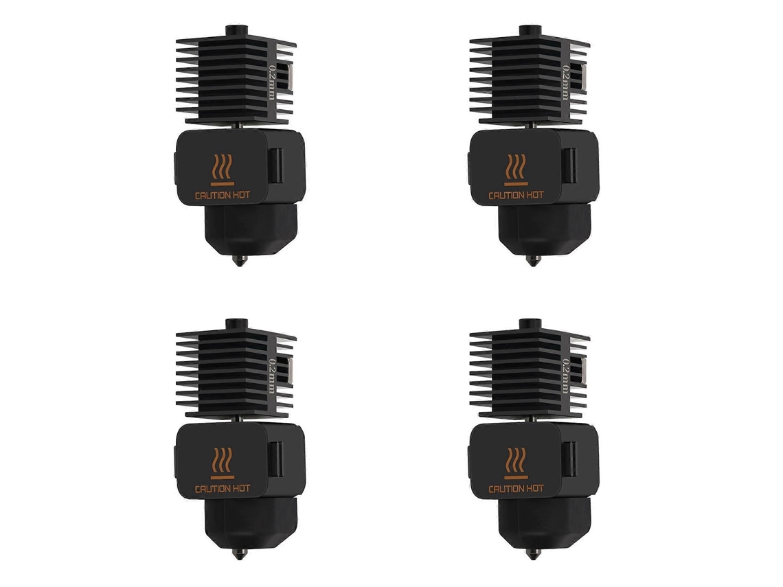 4x Hotend Kit For Bambu Lab A1/a1 Mini Fast Speed Hot End Assembly 0.2mm Hardened Steel Nozzle 3d Printer Parts