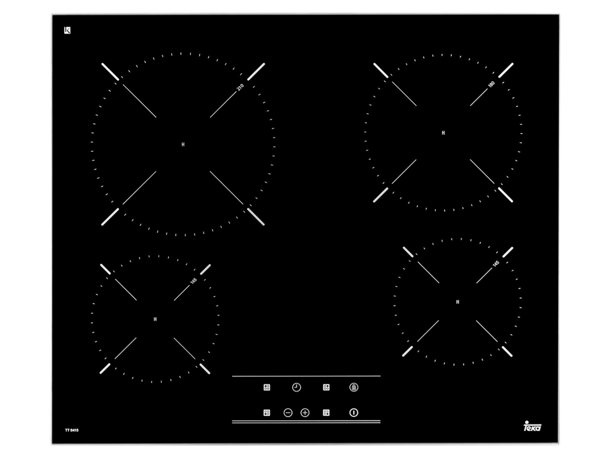 Placa de Vitrocerámica TEKA TT 6415 (Eléctrica - 60.5 cm - Negro)